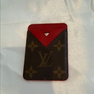 Louis Vuitton Red and Brown Monogram Card Sleeve